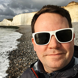 Me in front of Seven Sisters Cliffs